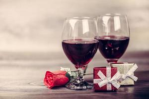 Red wine and gift