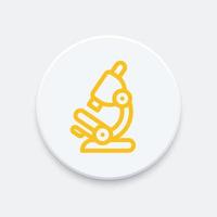 Microscope line icon, laboratory, research, experiment vector