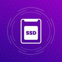 ssd drive icon for web vector