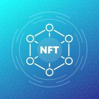 NFT non fungible token, vector art