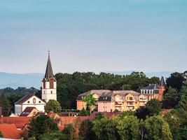 Landscape of Alsace. The Vosges mountains, green meadows photo