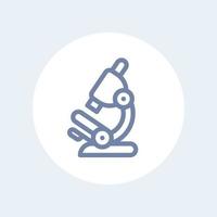 Microscope line icon vector