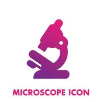 Microscope icon, logo element, laboratory, study, biotechnology, lab research vector