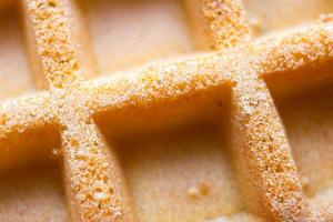 Viennese waffles close-up. Large cage and baking texture - culinary background. photo