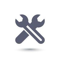 crossed wrenches icon vector