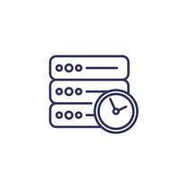 server response time line icon vector