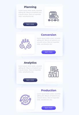 Web banner with line business icons
