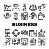 Business Situations Collection Icons Set Vector Illustration