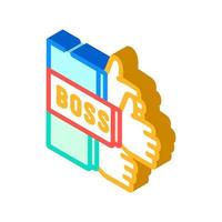 likes for boss isometric icon vector illustration