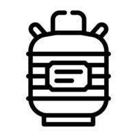 dewar vessel laboratory tool line icon vector illustration