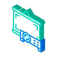 projector electronic device isometric icon vector illustration