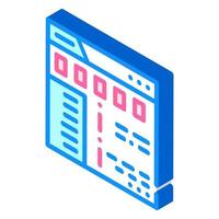 web site faq isometric icon vector illustration