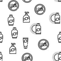 Sunscreen Protection Vector Seamless Pattern