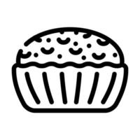 muffin desierto línea icono vector ilustración