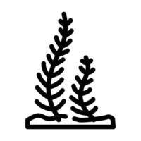 caulerpa taxifolia seaweed line icon vector illustration