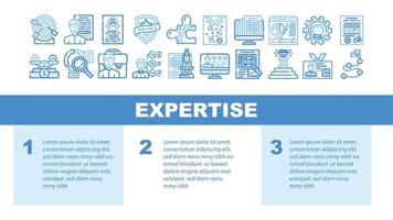 vector de encabezado de aterrizaje de procesamiento de negocios de experiencia