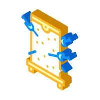 magic box with swords isometric icon vector illustration