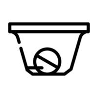 bowl for receiving pills line icon vector illustration