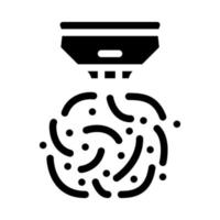 smoke detector glyph icon vector illustration black