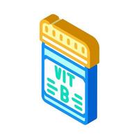 vitamin b package isometric icon vector illustration