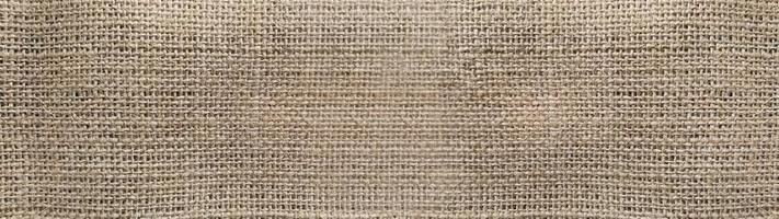 Panoramic close-up cotton fabric canvas texture background. photo
