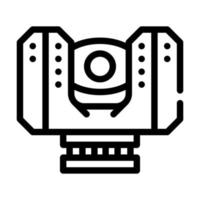 laser scanner device line icon vector illustration