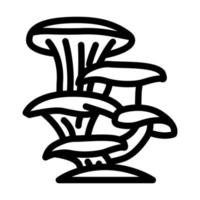 oyster mushroom line icon vector illustration