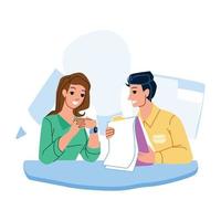 Business Chat Communication Man And Woman Vector