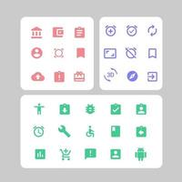 conjunto de iconos modernos de líneas finas. esbozar signos aislados para móviles y web. pictogramas de alta calidad. conjunto de iconos lineales de negocios, vector