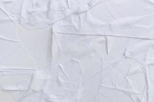 Blank white paper is crumpled texture background. Crumpled paper texture backgrounds for various purposes photo