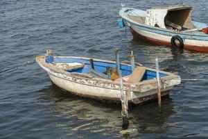 The anchored vessels in port photo