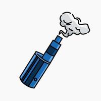 vector de ilustración de vape y humo perfecto para icono, símbolo, etc.