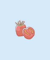 ilustración gráfica vectorial de dino creativo beige y iconos de dibujos animados de verduras conjunto de iconos para cualquier cosa sobre tomate o algo así. vector