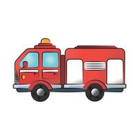 the fire truck is going to the left vector