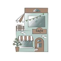 nice cafe building vector