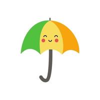 Vector illustration of cute umbrella on white background.