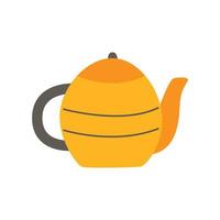 Vector illustration of tea pot on white background.