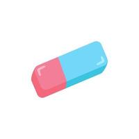 Vector illustration of rubber eraser on white background.