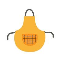 Vector illustration of kitchen apron on white background.