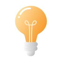 cartoon gradient light bulb vector isolated element