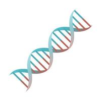 Cartoon DNA spiral genes vector isolated object illustration