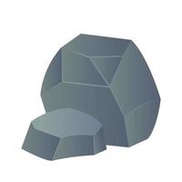 Cartoon stone rock vector isolated object illustration