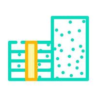 styrofoam building material color icon vector illustration