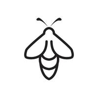 modern simple bee shape logo design vector graphic symbol icon illustration creative idea