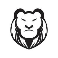 face lion relax logo design vector graphic symbol icon illustration creative idea