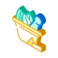 bowl for make pills isometric icon vector illustration