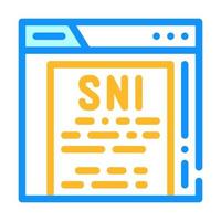 sni protocol color icon vector illustration line