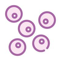 coccus bacteria color icon vector isolated illustration