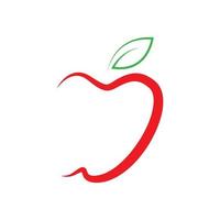 forma moderna manzana fruta roja diseño de logotipo fresco vector gráfico símbolo icono ilustración idea creativa