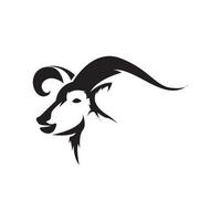 diseño de logotipo de cabra montés simple de cabeza aislada, símbolo gráfico vectorial icono ilustración idea creativa vector